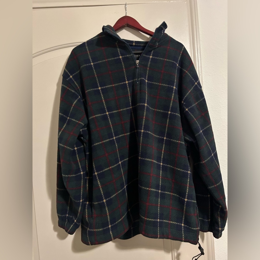 Winners xl fleece quarter zip plaid jacket